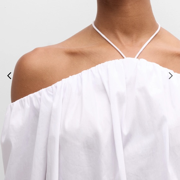 NWT Simon Miller Oleander Poplin Off-Shoulder Halter Top white blouse - Picture 4 of 6